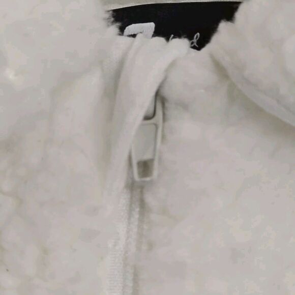 7 For All Mankind Infant Bodysuit White Sherpa Fleece Zipper Garage Guard Unisex - Picture 4 of 8